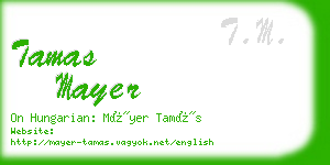 tamas mayer business card